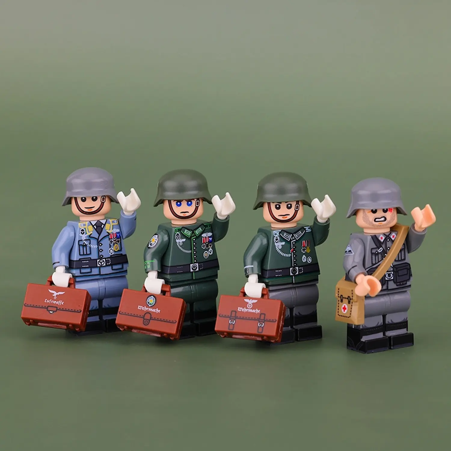 Minifigure - German armed forces Wehrmacht during World War II (LEGO Compatible) Minifigure - German armed forces Wehrmacht during World War II (LEGO Compatible)