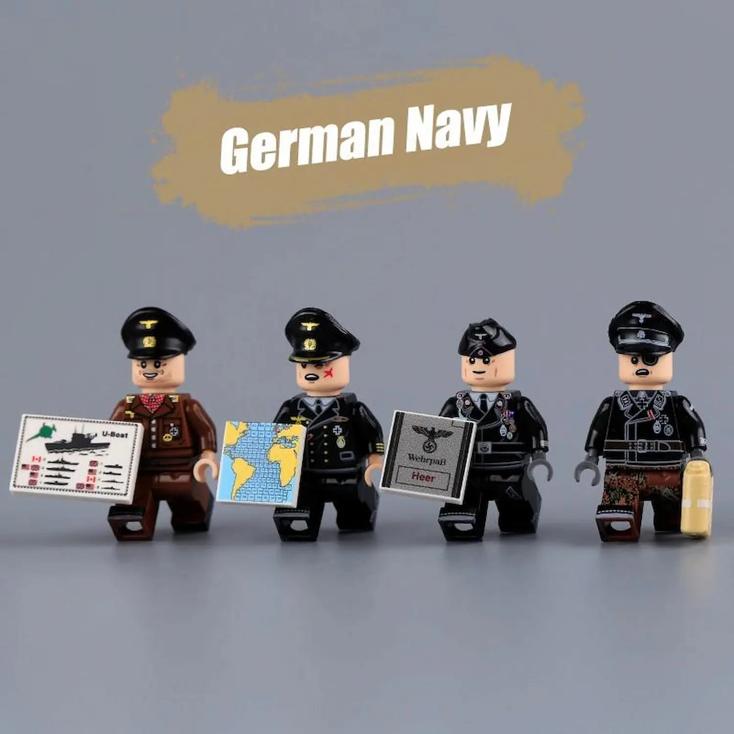 Minifigure - German officers and senior non-commissioned officers (NCOs) World War II (LEGO Compatible) Minifigure - German officers and senior non-commissioned officers (NCOs) World War II (LEGO Compatible)