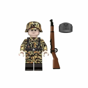 Minifigure - German soldier equipped with the revolutionary Leibermuster M45 camouflage from the final months of World War II (LEGO Compatible) Minifigure - German soldier equipped with the revolutionary Leibermuster M45 camouflage from the final months of World War II (LEGO Compatible)