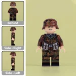 German soldier wearing a complete combat uniform in the Erbsenmuster (pea dot pattern) camouflage from World War II - Custom Printed Brick Block Figure