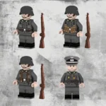 German soldiers and an officer from the World War II - Custom Printed Brick Block Figure