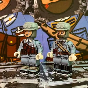 Minifigure - Japanese Motorcyclist and Japanese Artillery Cadet (LEGO Compatible) Minifigure - Japanese Motorcyclist and Japanese Artillery Cadet (LEGO Compatible)