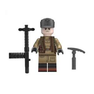 Minifigure - Machine gunner from the elite Gebirgsjäger (mountain troops) of the German Army (Heer) during the World War II (LEGO Compatible) Minifigure - Machine gunner from the elite Gebirgsjäger (mountain troops) of the German Army (Heer) during the World War II (LEGO Compatible)
