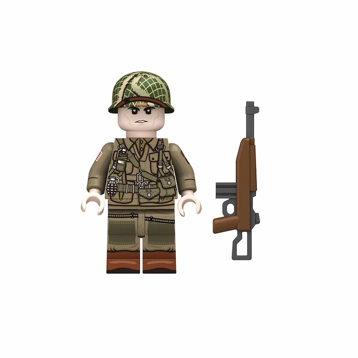 Minifigure - Paratrooper from the United States Army's 101st Airborne Division World War II (LEGO Compatible) Minifigure - Paratrooper from the United States Army's 101st Airborne Division World War II (LEGO Compatible)