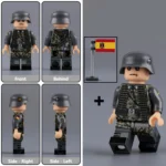 Spanish volunteer machine gunner or assistant from the famous Blue Division División Azul German Army’s 250th Infantry Division - Custom Printed Brick Block Figure