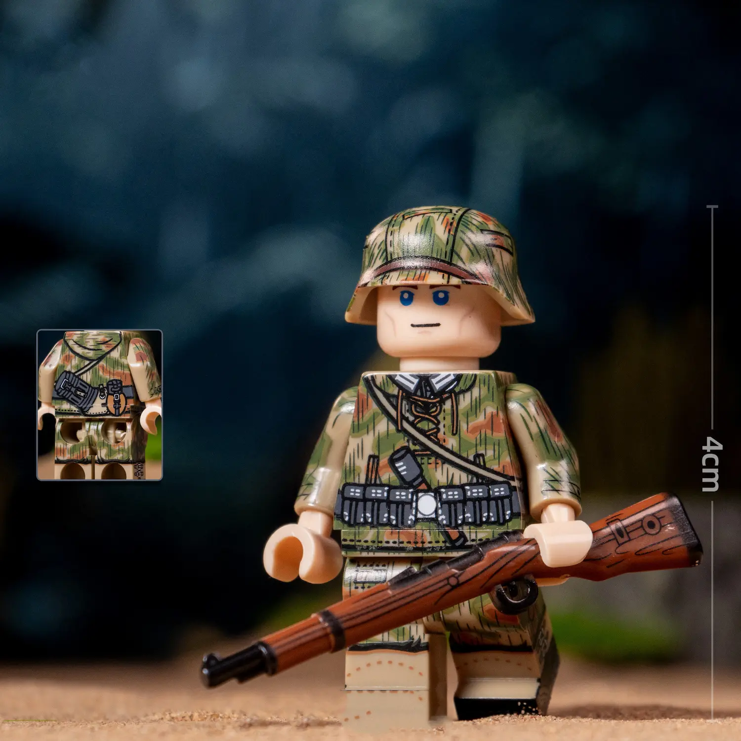 Minifigure - Sumpfmuster 43 44 Marsh or TanWater camouflage German infantryman or rifleman from World War II (LEGO Compatible) Minifigure - Sumpfmuster 43 44 Marsh or TanWater camouflage German infantryman or rifleman from World War II (LEGO Compatible)