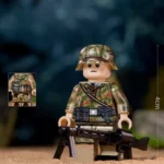 Sumpfmuster 43 44 Marsh or “Tan/Water” camouflage German machine gunner from World War II - Custom Printed Brick Block Figure