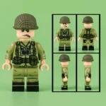 United States Army officer or senior non-commissioned officer (NCO) from World War II - Custom Printed Brick Block Figure