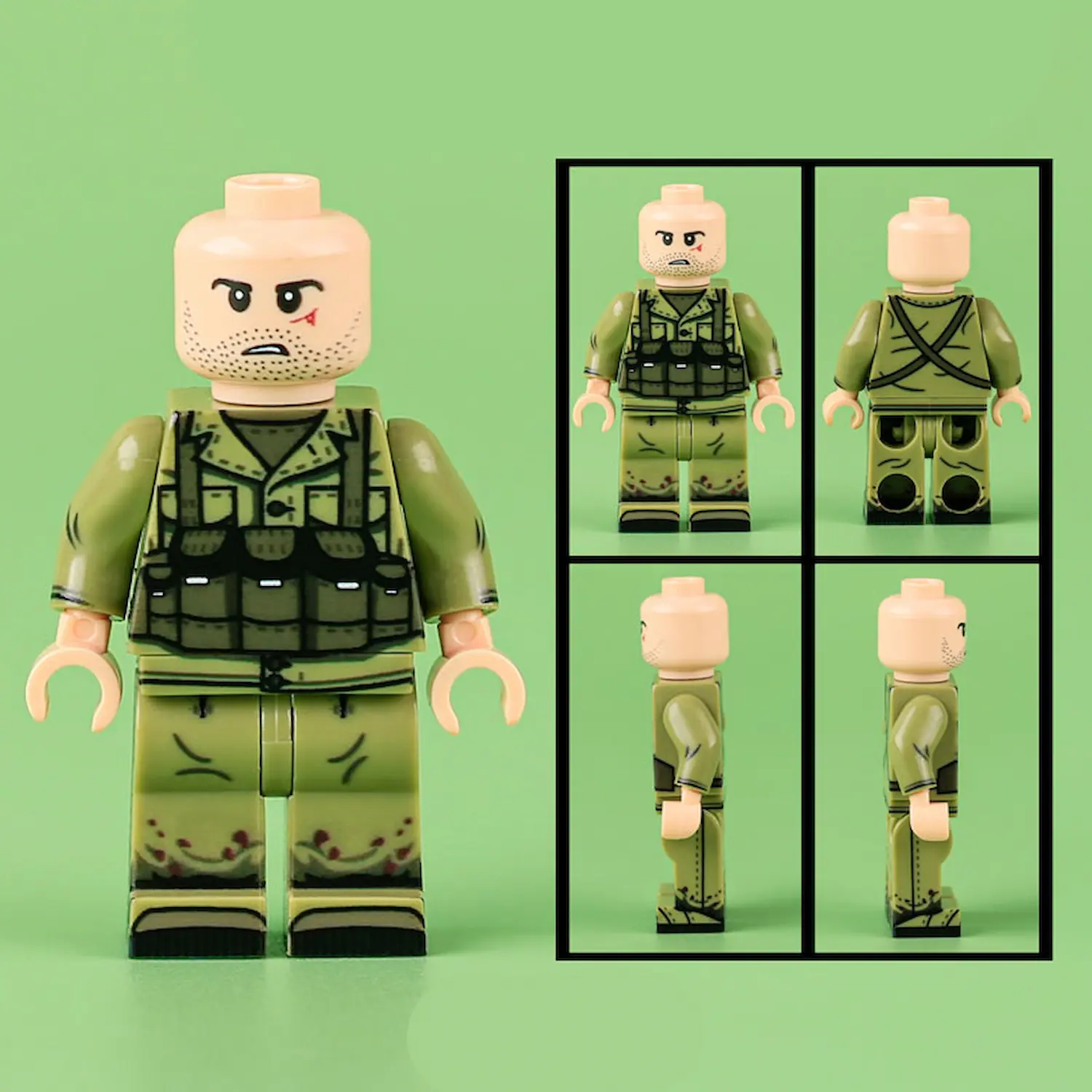 Minifigure - United States Special Forces operator from the Vietnam War (LEGO Compatible) Minifigure - United States Special Forces operator from the Vietnam War (LEGO Compatible)