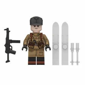 Minifigure - a submachine gunner from the elite Gebirgsjäger (mountain troops) of the German Army (Heer) during the World War II (LEGO Compatible) Minifigure - a submachine gunner from the elite Gebirgsjäger (mountain troops) of the German Army (Heer) during the World War II (LEGO Compatible)