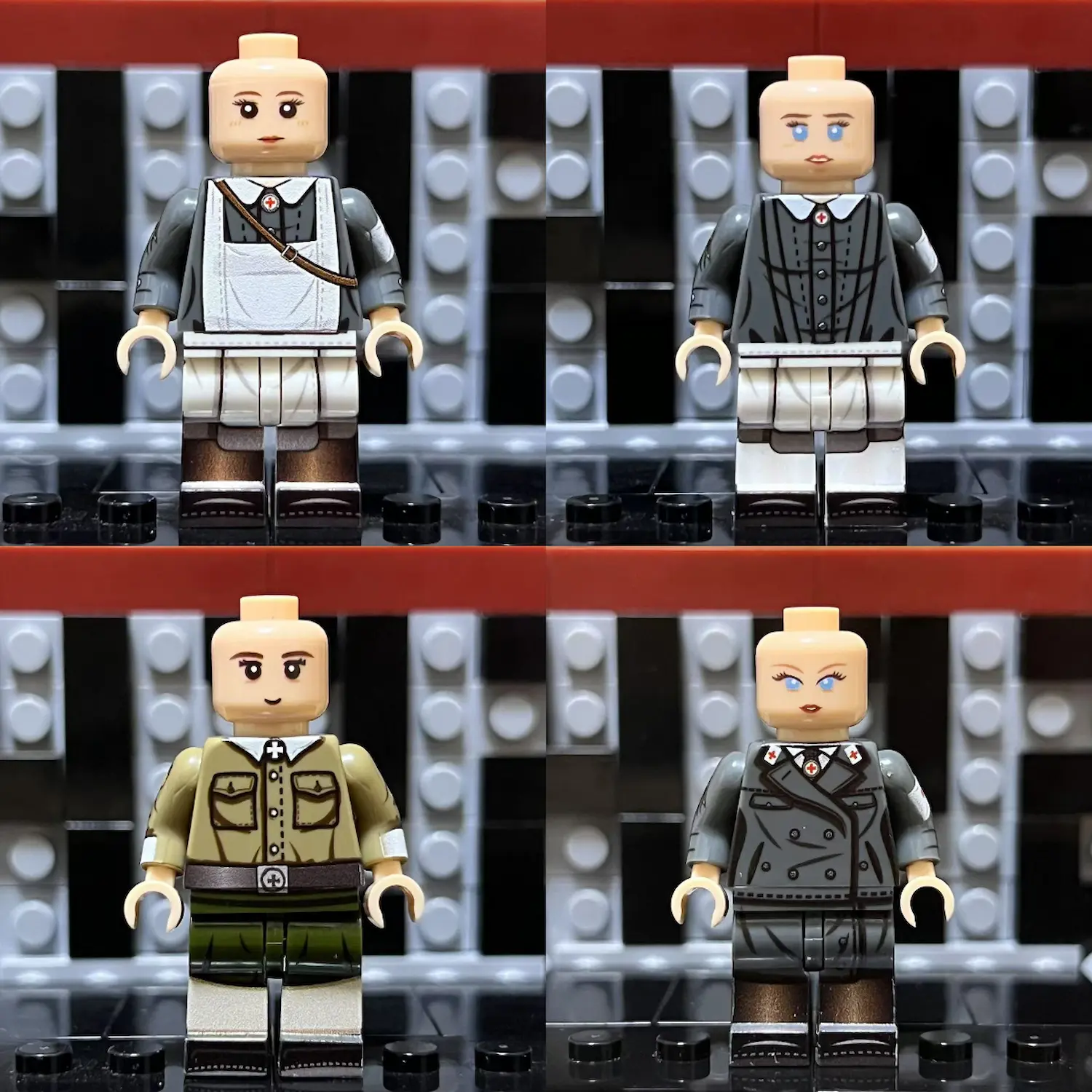 Minifigure - female nurses and auxiliaries associated with the German military during World War II (LEGO Compatible)