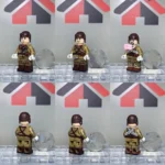 three different Japanese Tank Crewmen from World War II - Custom Printed Brick Block Figure