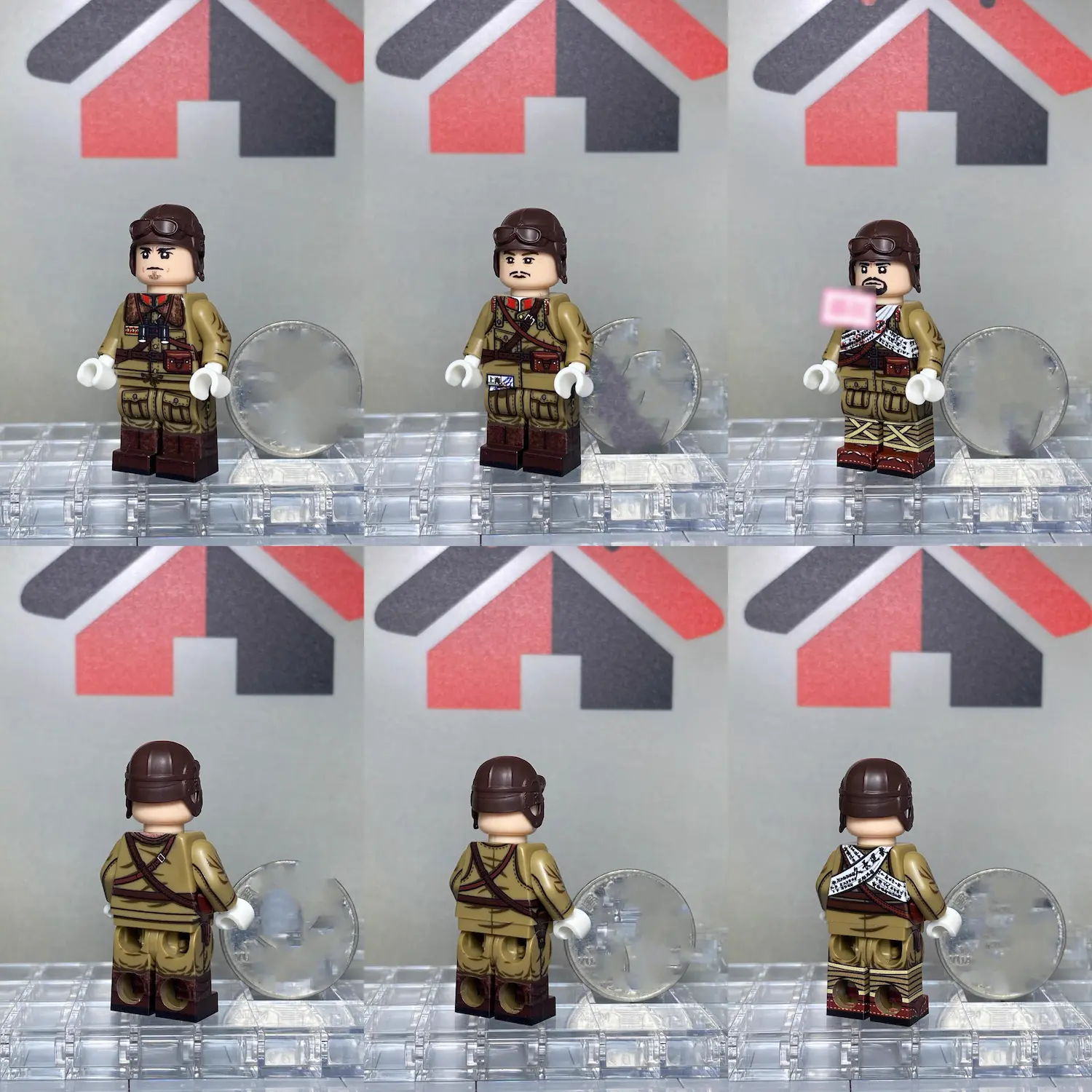 Minifigure - three different Japanese Tank Crewmen from World War II (LEGO Compatible) Minifigure - three different Japanese Tank Crewmen from World War II (LEGO Compatible)