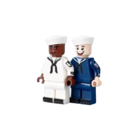 Minifigure - two United States Navy Sailors (LEGO Compatible) in white background Minifigure - two United States Navy Sailors (LEGO Compatible) in white background