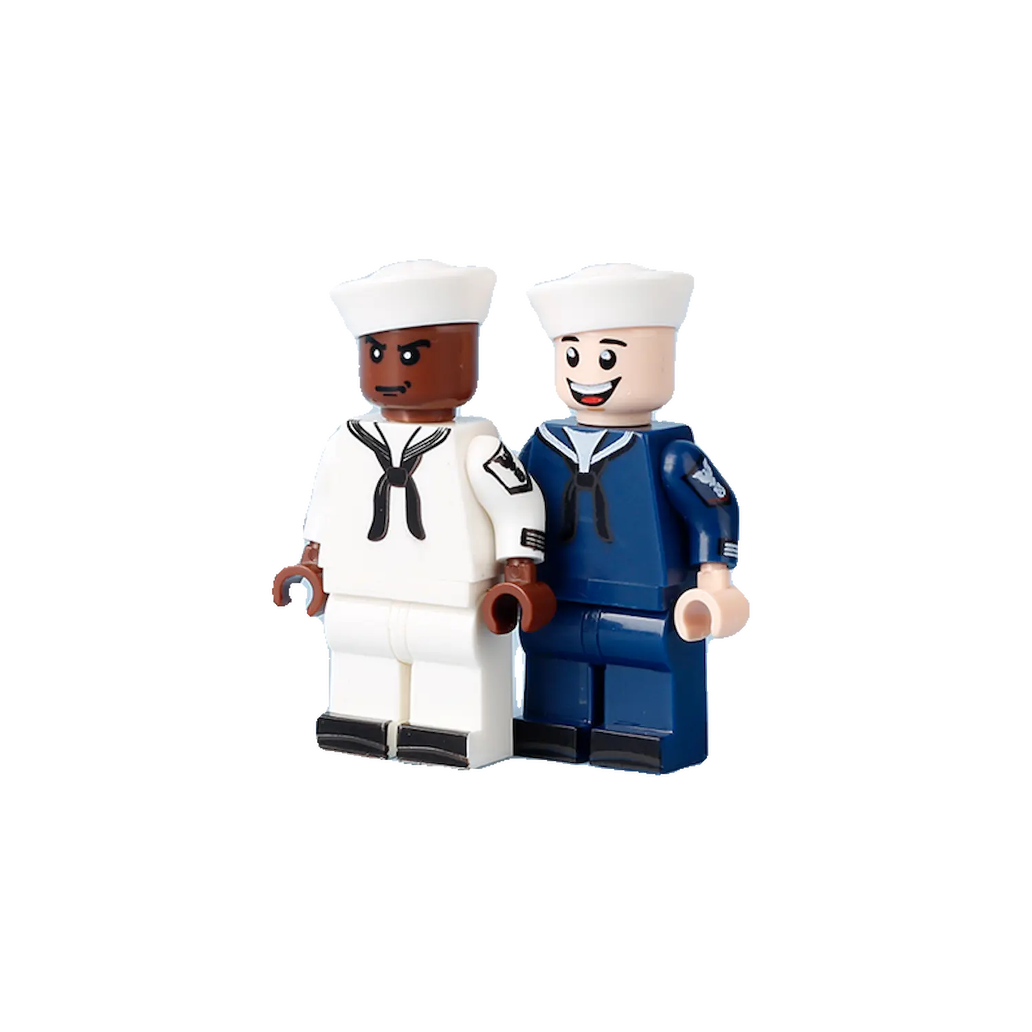 Minifigure - two United States Navy Sailors (LEGO Compatible) in white background Minifigure - two United States Navy Sailors (LEGO Compatible) in white background