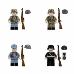 various German soldiers from World War II - Custom Printed Brick Block Figure