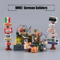 Minifigure - various German soldiers from the World War II (LEGO Compatible) 2 various German soldiers from the World War II - Custom Printed Brick Block Figure