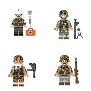 Minifigure - various specialized German soldiers in different camouflage uniforms from World War II (LEGO Compatible) Minifigure - various specialized German soldiers in different camouflage uniforms from World War II (LEGO Compatible)