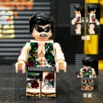 East Asian gangster Irish with the traditional Japanese tattoos irezumi and pompadour hairstyle - Custom Printed Brick Block Figure