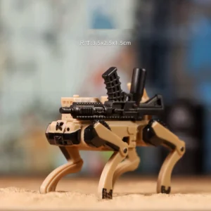 Minifigure – Military robot dog Quadrupedal Unmanned Ground Vehicle (Q-UGV) brown (LEGO Compatible) Minifigure – Military robot dog Quadrupedal Unmanned Ground Vehicle (Q-UGV) brown (LEGO Compatible)