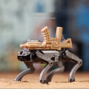 Minifigure – Military robot dog Quadrupedal Unmanned Ground Vehicle (Q-UGV) silver (LEGO Compatible) Minifigure – Military robot dog Quadrupedal Unmanned Ground Vehicle (Q-UGV) silver (LEGO Compatible)