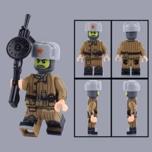 Minifigure – Soviet Red Army machine gunner fully equipped for winter combat during World War II (LEGO Compatible) Minifigure – Soviet Red Army machine gunner fully equipped for winter combat during World War II (LEGO Compatible)