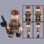 Soviet Red Army submachine gunner - Custom Printed Brick Block Figure
