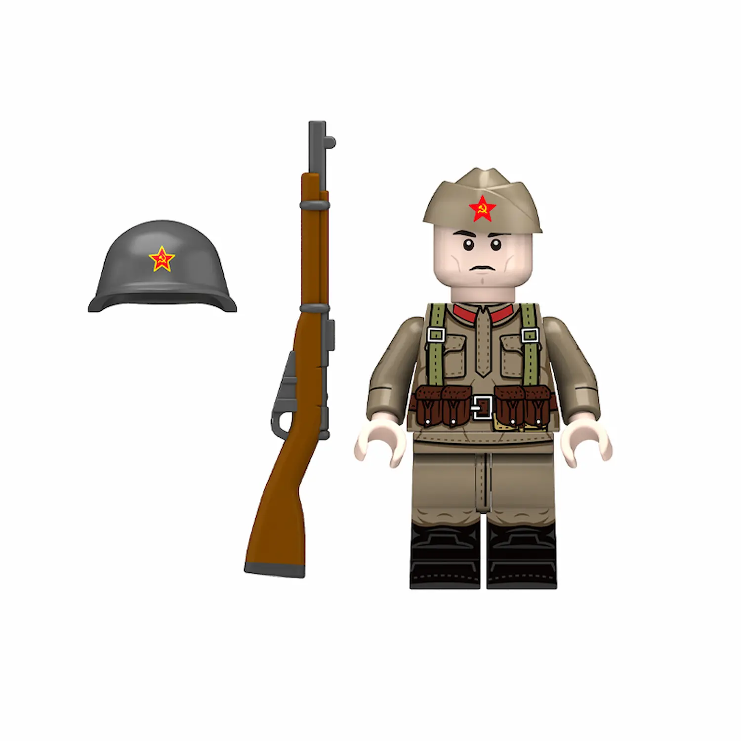 Minifigure – Soviet infantryman from the World War II era 3 (LEGO Compatible) Minifigure – Soviet infantryman from the World War II era 3 (LEGO Compatible)