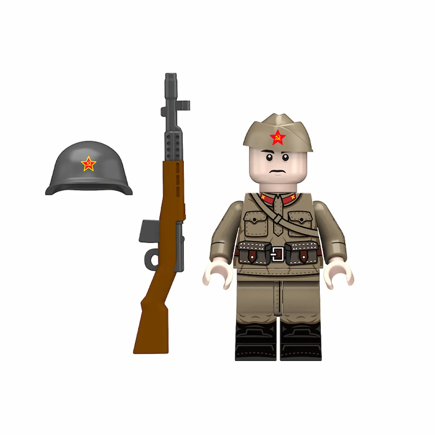 Minifigure – Soviet infantryman from the World War II era (LEGO Compatible) Minifigure – Soviet infantryman from the World War II era (LEGO Compatible)