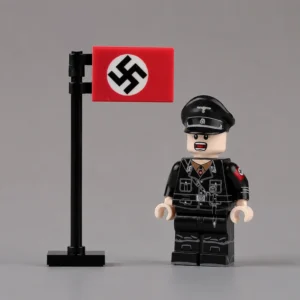 officer from the German Nazi Schutzstaffel (SS) during the World War II era – Custom Printed Brick Block Figure with national flag of Nazi Germany Swastika Flag Officer From The German Nazi Schutzstaffel (ss) During The World War Ii Era – Custom Printed Brick Block Figure With National Flag Of Nazi Germany Swastika Flag