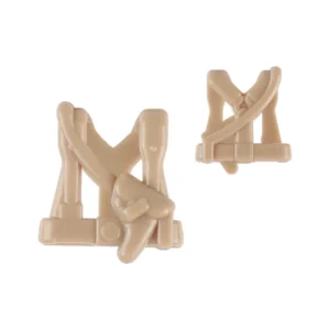 Custom Piece Miniature – Minimalist load-bearing tactical harness or web gear molded in a tan or sand color – 3D Print for LEGO minifigure