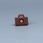 army military briefcase or dispatch case molded in a brown color printed with German swastika (Hakenkreuz) symbol - Custom 3D Printed Miniature Accessory Parts Pieces for Brick Block Figures