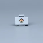 army military briefcase or dispatch case molded in a light grey color printed with German swastika (Hakenkreuz) symbol - Custom 3D Printed Miniature Accessory Parts Pieces for Brick Block Figures