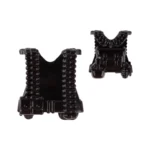 heavy-duty ammunition carrying tactical vest or ammunition harness molded in a black color - Custom 3D Printed Miniature Accessory Parts Pieces for Brick Block Figures