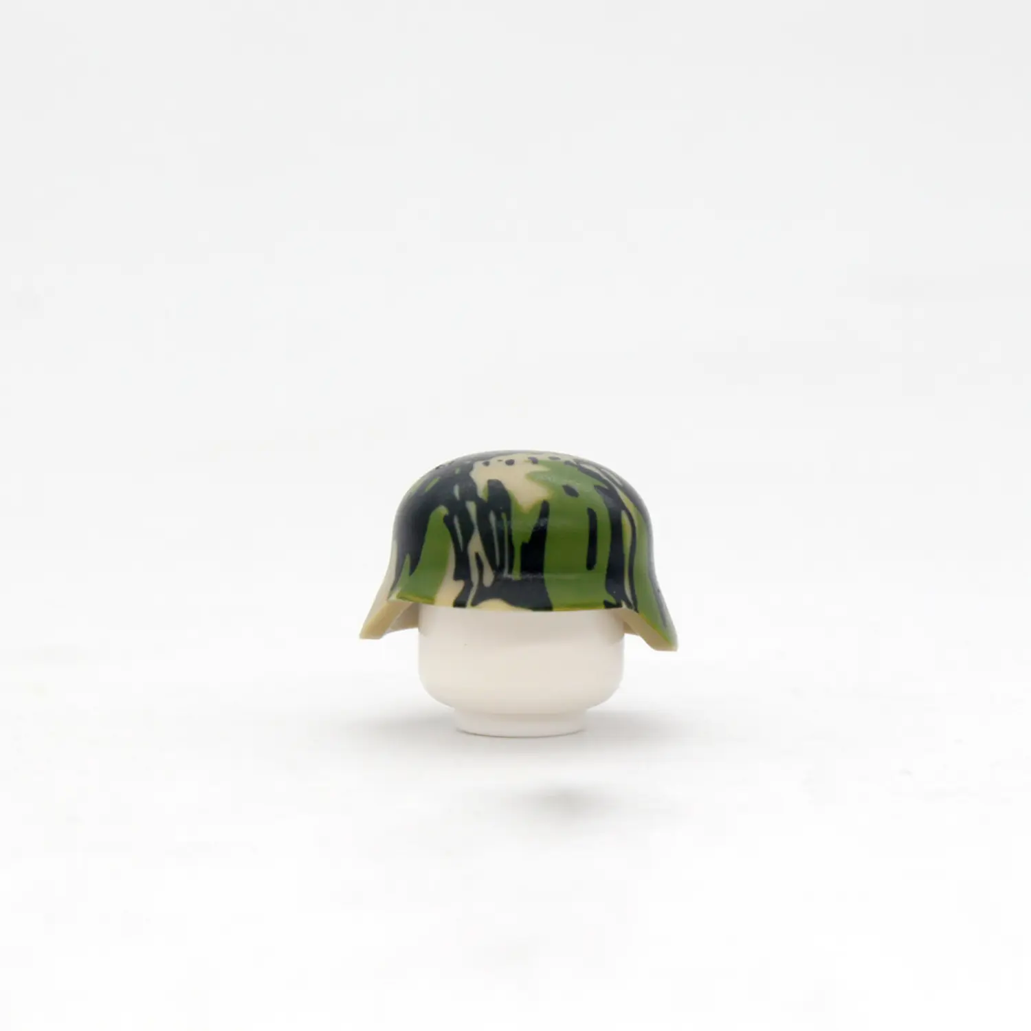 Custom Piece Miniature – military Helmet German Stahlhelm (steel helmet) decorated with a camouflage pattern known as Sumpfmuster 43 44 Marsh Tan Water from the World War II – 3D Print for LEGO minifigure Custom Piece Miniature – military Helmet German Stahlhelm (steel helmet) decorated with a camouflage pattern known as Sumpfmuster 43 44 Marsh Tan Water from the World War II – 3D Print for LEGO minifigure