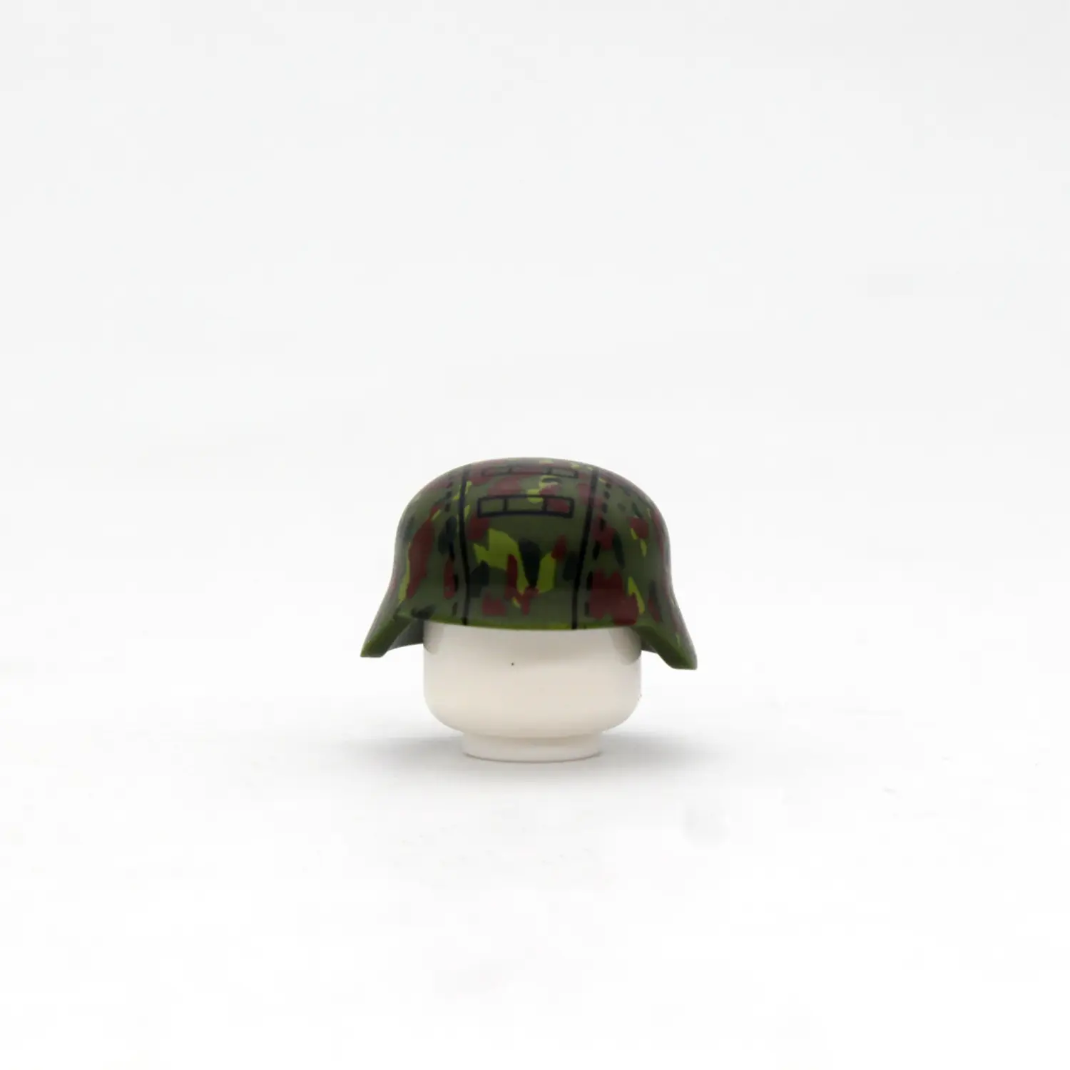 Custom Piece Miniature – military Helmet German Stahlhelm (steel helmet) decorated with a dark forest camouflage pattern from the World War II – 3D Print for LEGO minifigure Custom Piece Miniature – military Helmet German Stahlhelm (steel helmet) decorated with a dark forest camouflage pattern from the World War II – 3D Print for LEGO minifigure