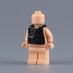 Custom Piece Miniature – modern plate carrier or load-bearing tactical vest molded in a black color – 3D Print for LEGO minifigure