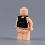 modern plate carrier tactical vest molded in a black color - Custom 3D Printed Miniature Accessory Parts Pieces for Brick Block Figures