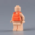 modern plate carrier tactical vest molded in a bright orange color - Custom 3D Printed Miniature Accessory Parts Pieces for Brick Block Figures