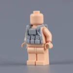 modern plate carrier tactical vest molded in a light grey color - Custom 3D Printed Miniature Accessory Parts Pieces for Brick Block Figures