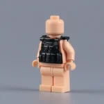 tactical vest molded load-bearing vest or plate carrier in a black color - Custom 3D Printed Miniature Accessory Parts Pieces for Brick Block Figures