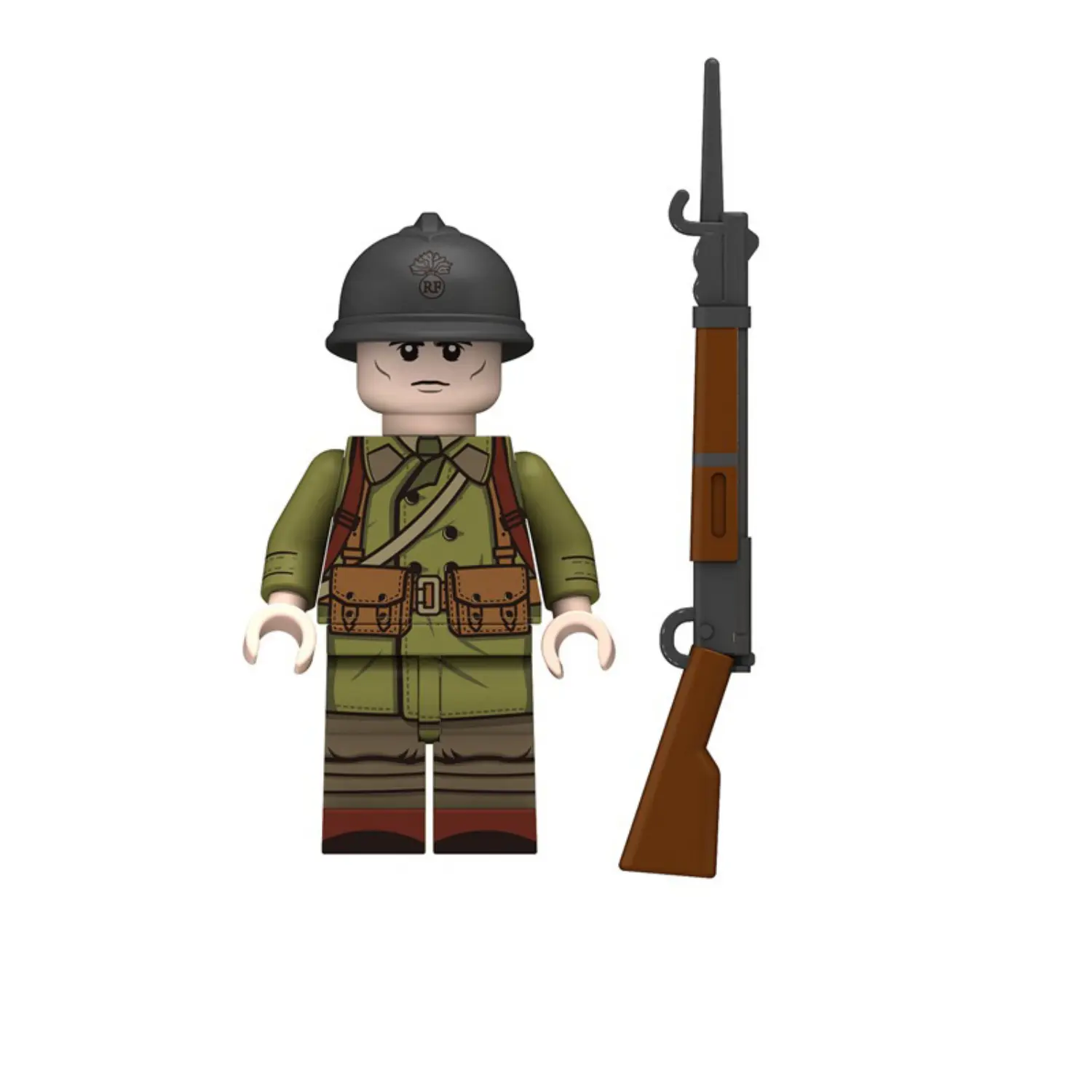 Minifigure - French Infantry soldier from the World War II (LEGO Compatible) Minifigure - French Infantry soldier from the World War II (LEGO Compatible)