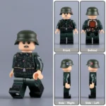 German 98K Soldier from World War II - Custom Printed Brick Block Figure