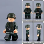 German MG (Machine Gun) Gunner from World War II - Custom Printed Brick Block Figure