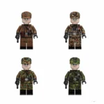 German Panzer (Armored) Troops from World War II wearing various camouflage uniforms - Custom Printed Brick Block Figure