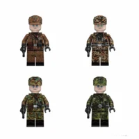 Minifigure - German Panzer (Armored) Troops from World War II wearing various camouflage uniforms (LEGO Compatible)