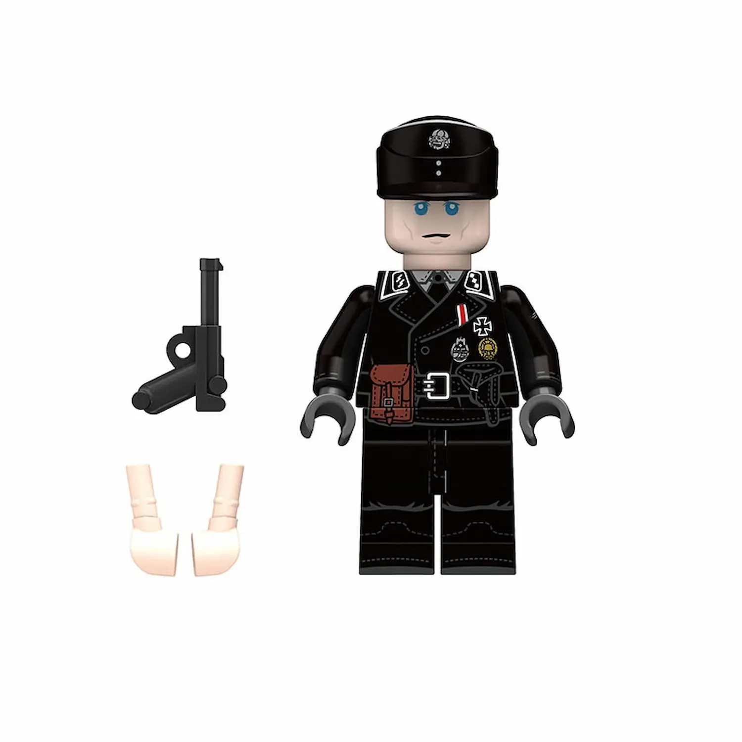 Minifigure - German Panzer (Armored) officer from World War II 2 (LEGO Compatible) Minifigure - German Panzer (Armored) officer from World War II 2 (LEGO Compatible)