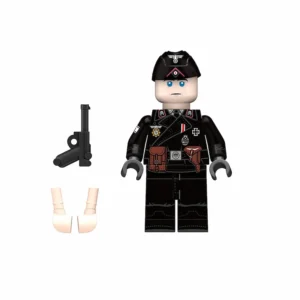 Minifigure - German Panzer (Armored) officer from World War II (LEGO Compatible) Minifigure - German Panzer (Armored) officer from World War II (LEGO Compatible)