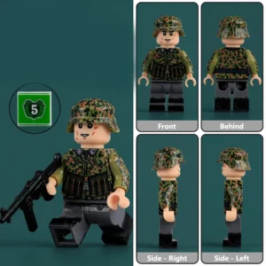 Minifigure - German soldier in Smoke Camouflage from World War II (LEGO Compatible) Minifigure - German soldier in Smoke Camouflage from World War II (LEGO Compatible)
