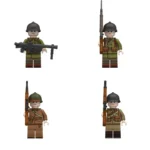 Various French soldiers from the World War II - Custom Printed Brick Block Figure